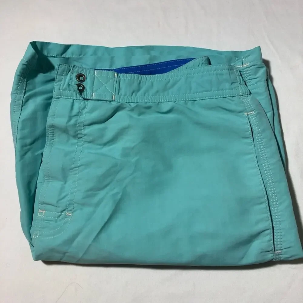 Polo Ralph Lauren mens L bathing suit turquoise blue drawstring waist pockets